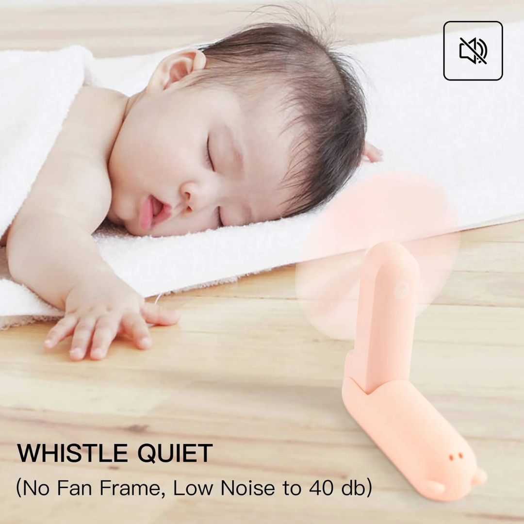 BowLift | 3 In 1 Handheld Mini Fan | USB Rechargeable, Foldable Design & Ideal for Travel, Camping, and Outdoor Activities