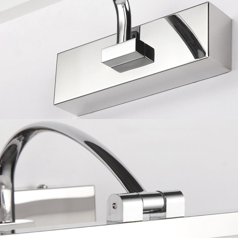 BowLift | Acrylic Slim Vanity Light Contemporary Style LED Chrome Finish Wall Lamp for Bathroom, 16"/19.5" Diameter