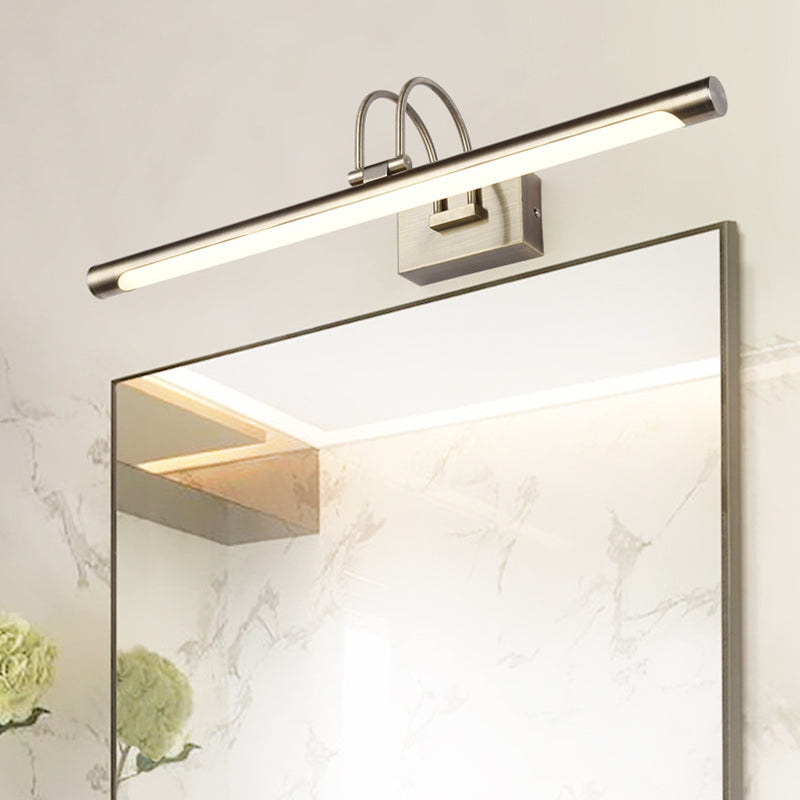 BowLift | Metallic Arch Wall Light Modern Stylish 16.5"/20.5" W LED Nickel-Finish Wall Lamp with Acrylic Shade