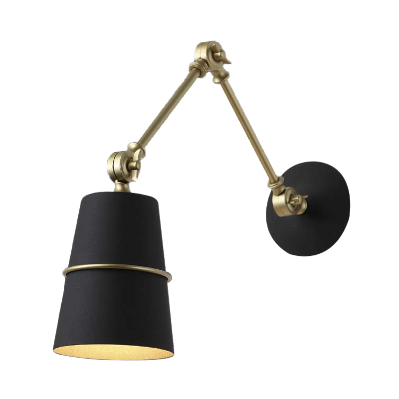 BowLift | 1 Light Wall Recessed Light Modern Style Angled Metal Wall Lighting with Swivel Arm in Black/White for Hallway
