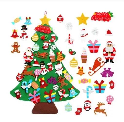 BowLift | DIY Felt Christmas Tree New Year Toddler Kids Handmade Gift Toys Door Wall Hanging Ornaments Holiday Party Home Decor Set