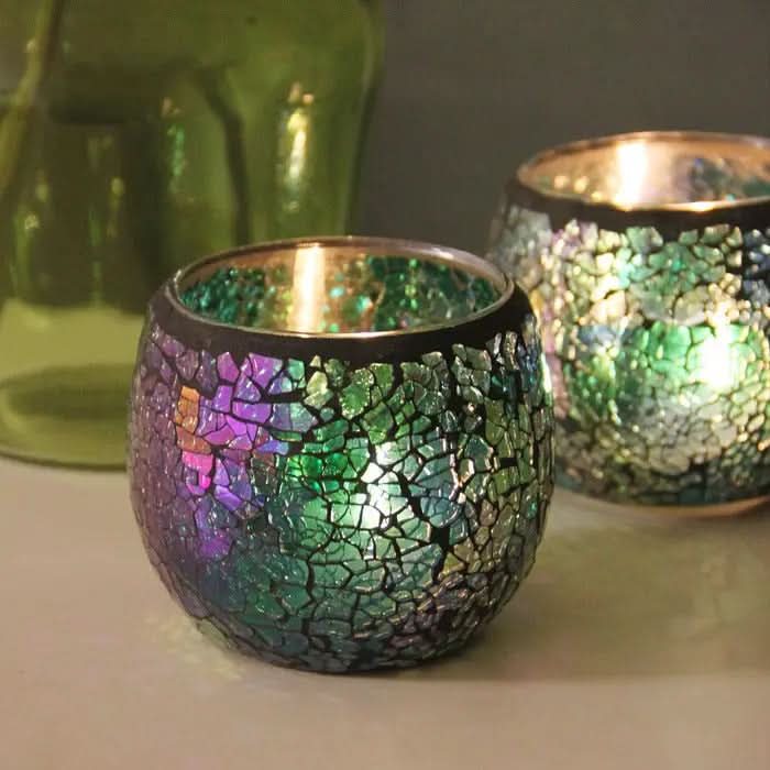 BowLift | Mosaic Glass Candle Holder for Home Decor