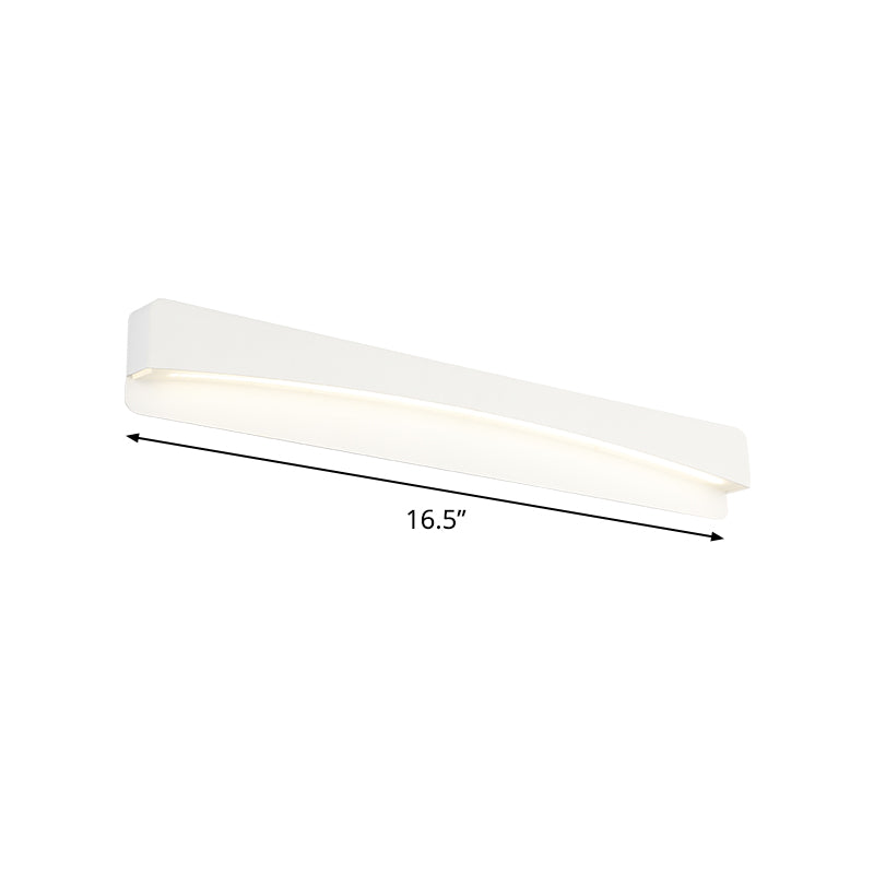 BowLift | 16.5"/20.5"/24.5" L LED Bathroom Vanity Light Modernism White Surface Wall Light with Rectangular Metal Shade
