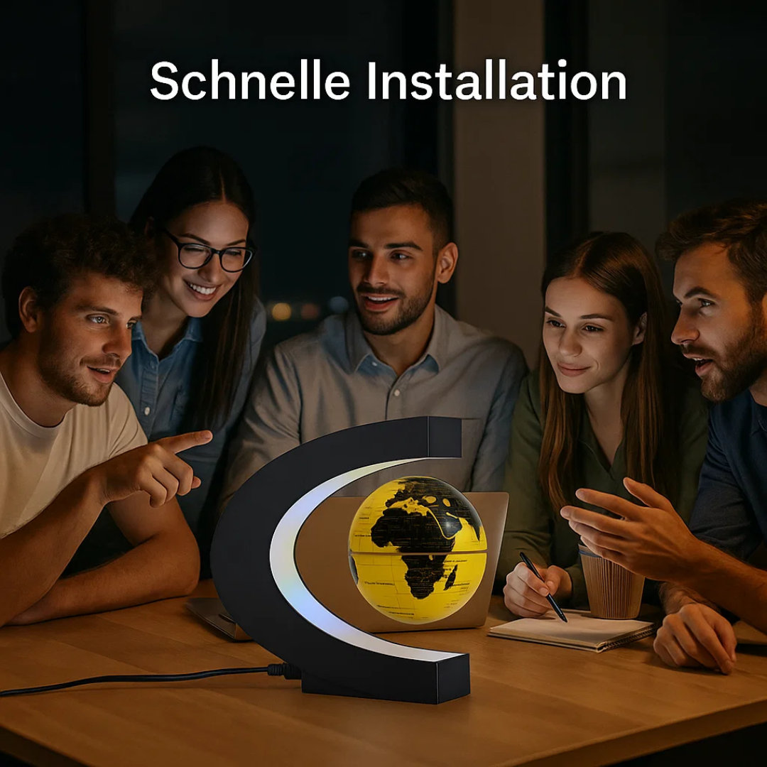 BowLift | AstroGlobe LED World Globe – Floating Globe Lamp with Magnetic Suspension