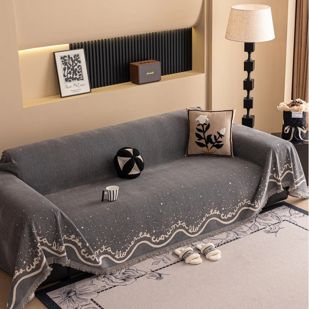 BowLift | Cursive Glittering Chenille Sofa Cover