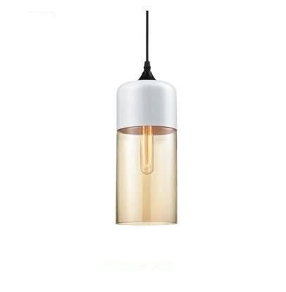 BowLift | Hand-Blown Glass & Wood Pendant Light Adjustable