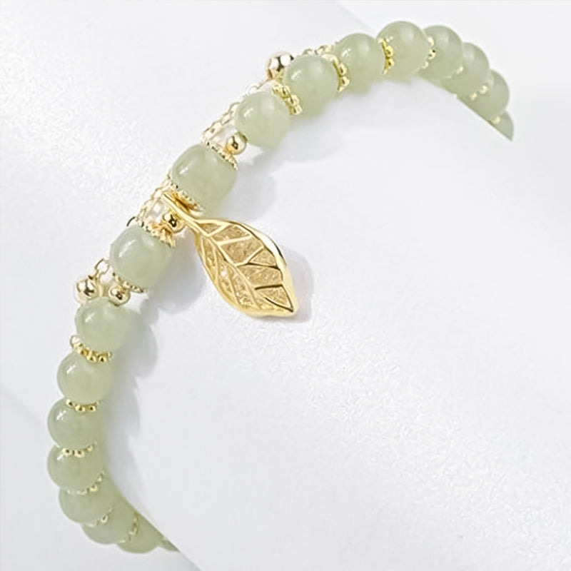 BowLift | Hetian Jade Bracelet with Leaf