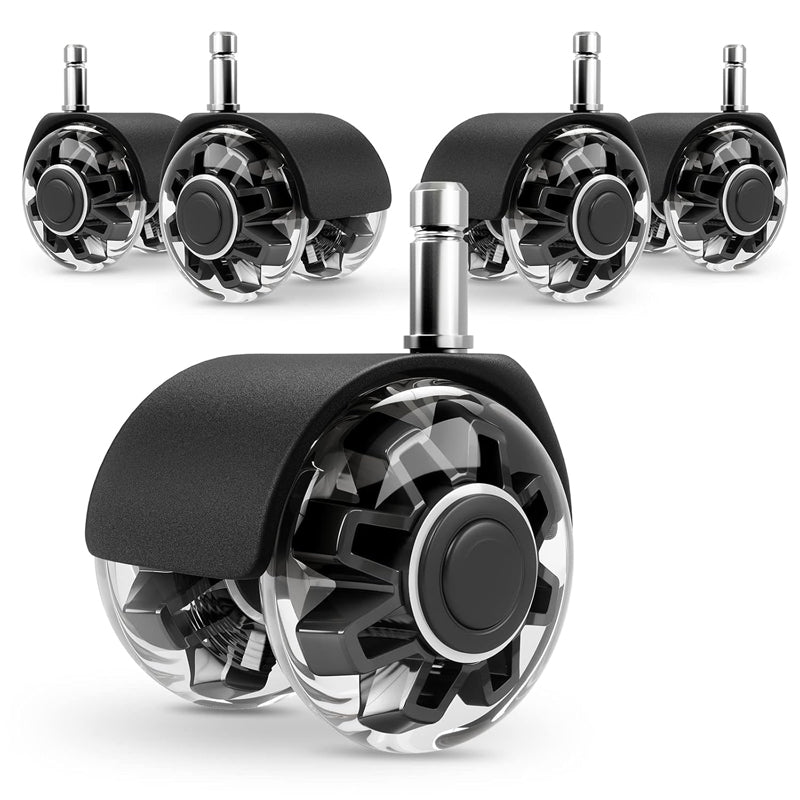 BowLift | 2 Inch Office Chair Caster Wheels 5 Pack Heavy Duty Chair Wheels 2200 lbs Load Capacity