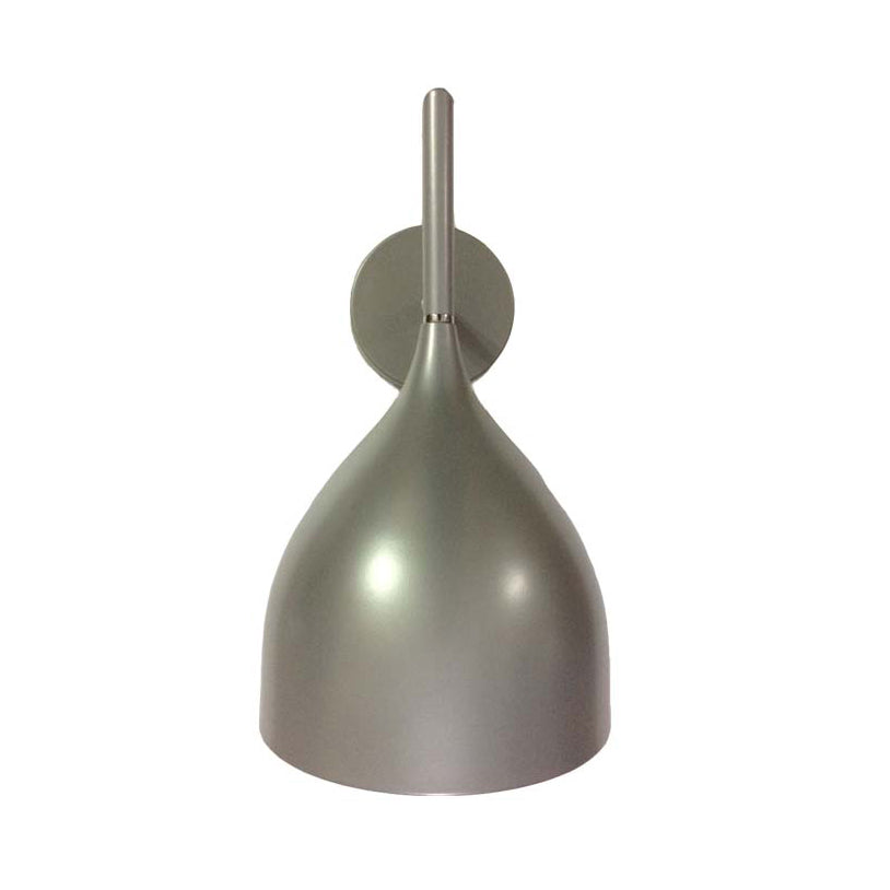 BowLift | 1-Light Wall Light with Funnel Shade Metallic Modern Hallway Wall Lighting in Silver/Black