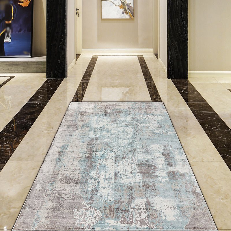 BowLift | Green and Pink Modern Rug Polyester Abstract Rug Washable Non-Slip Back Floor Carpet for Living Room