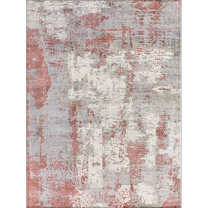 BowLift | Green and Pink Modern Rug Polyester Abstract Rug Washable Non-Slip Back Floor Carpet for Living Room