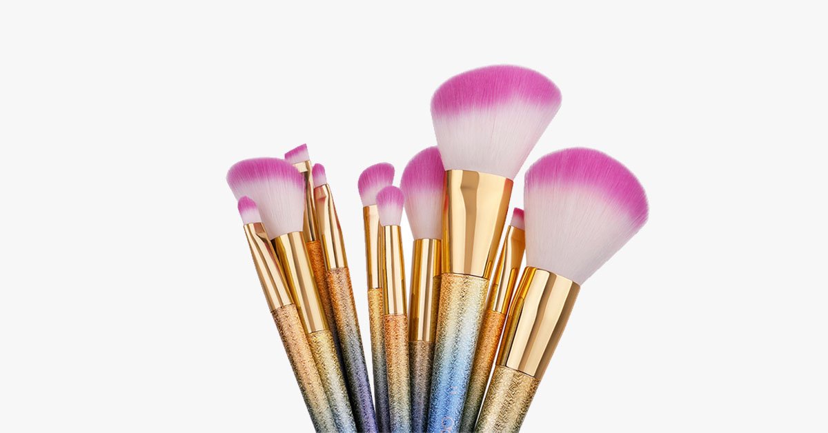 BowLift | Set of 10 glittering makeup brushes - Ready to give you any look you desire!