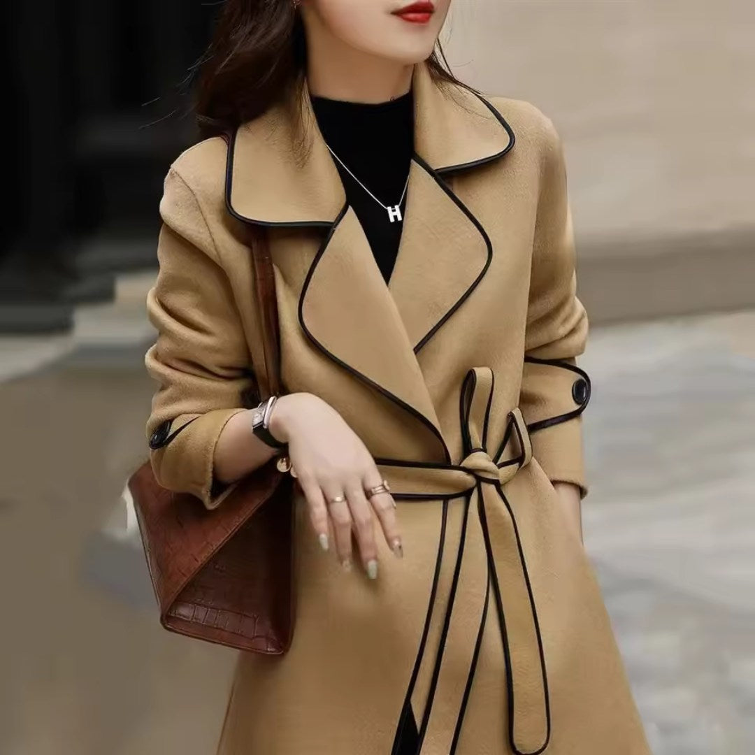 Lightweight Trench Coat with Tailored Fit and Soft-Touch Finish
