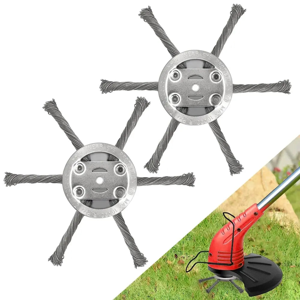 BowLift | 15 cm Wire Brush Head for Grass Trimmer – Weed Brush for Yard, Paths & Garden