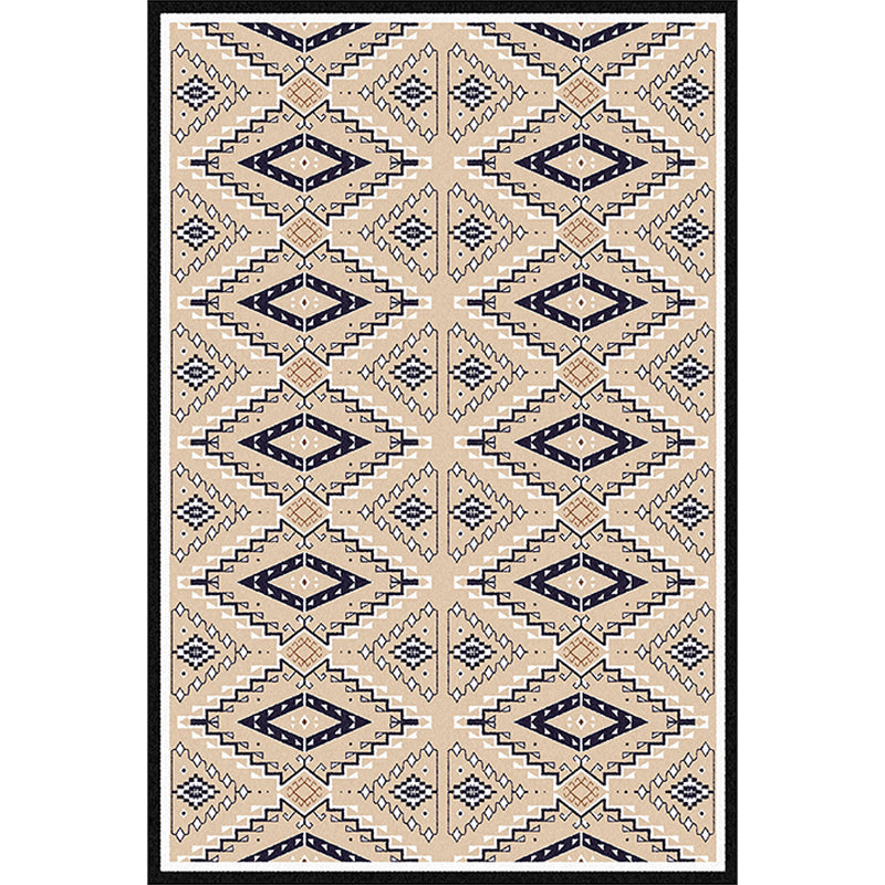 BowLift | American geometric print rug yellow polyester rug machine washable non-slip rug for the living room