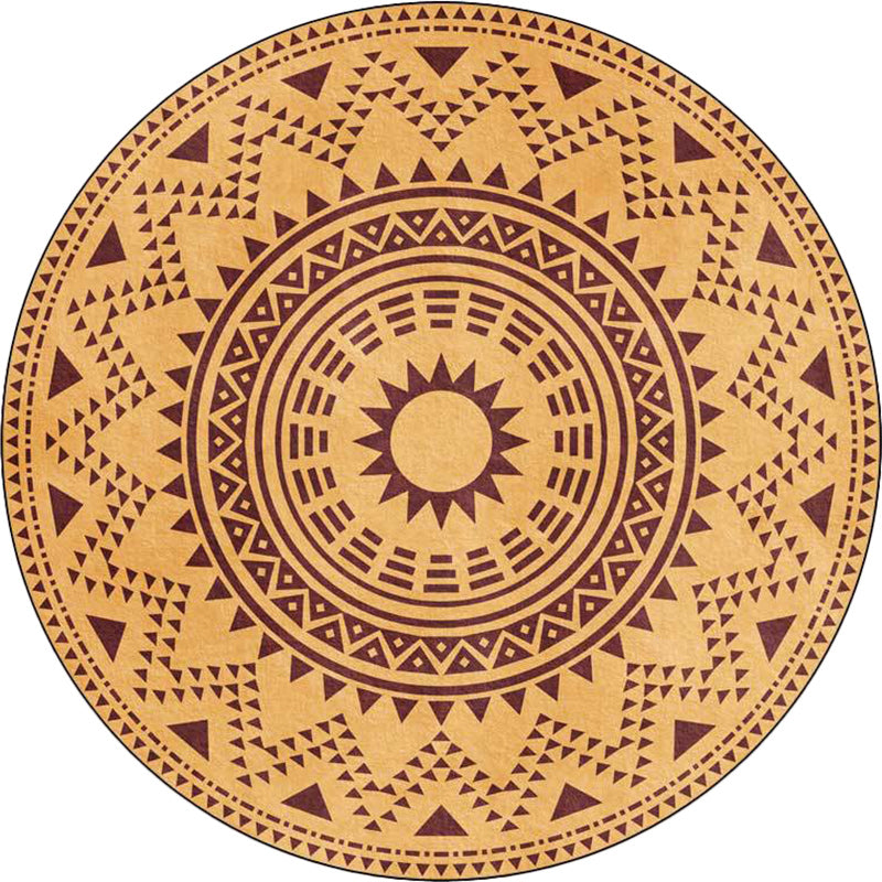 BowLift | Blue and green southwest rug Polyester geometric pattern rug washable non-slip backing rug for living room