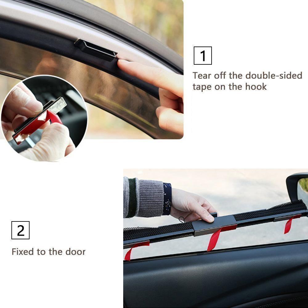 BowLift | Car Window Sun Shade Curtain With 3M Adhesive, Black