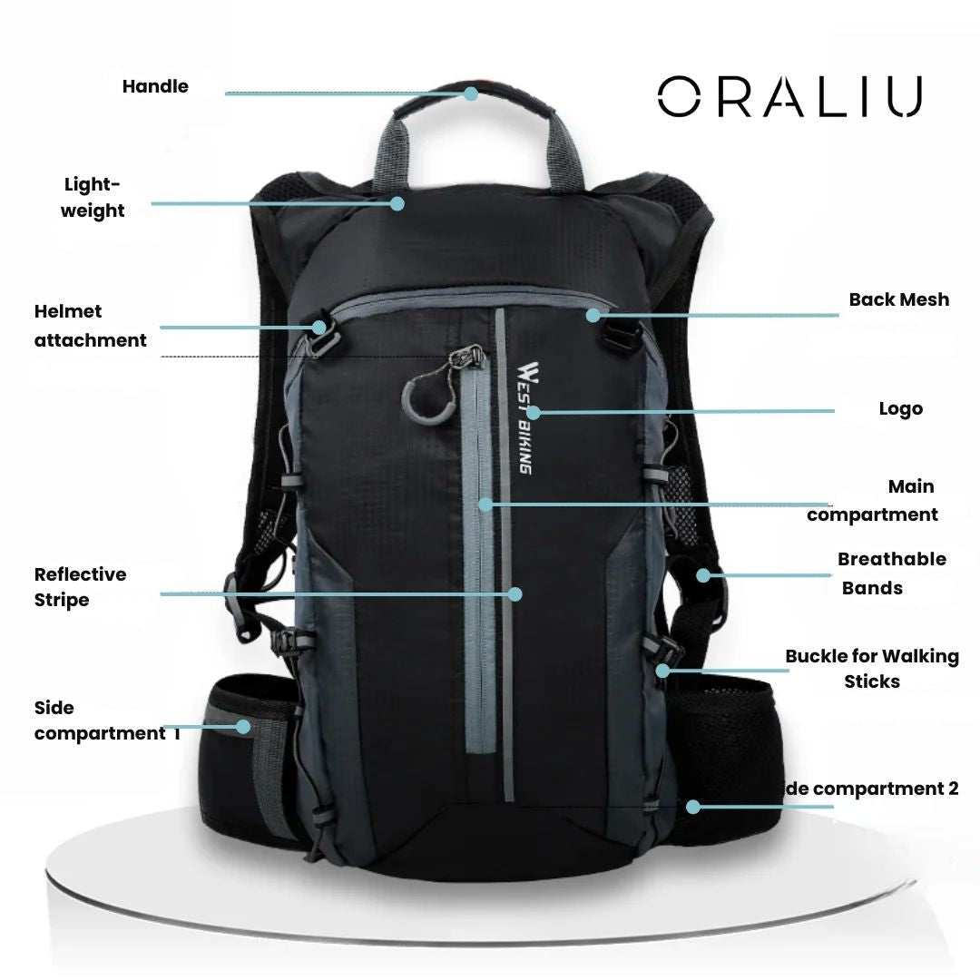 BowLift | Premium Cycling Backpack with Hydration System – Lightweight, Waterproof & Helmet Holder