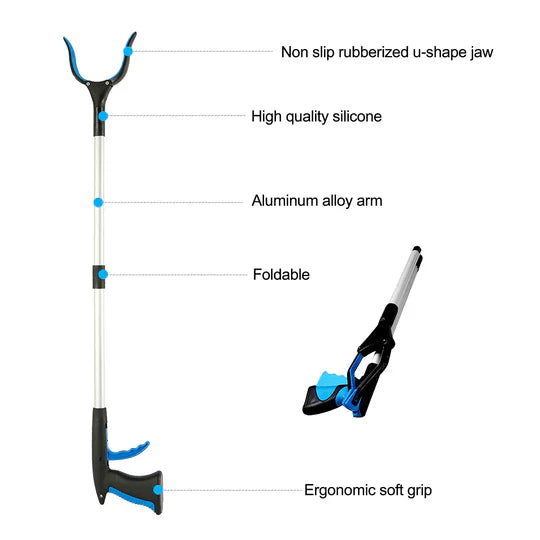 BowLift | Heavy-Duty Grabber Stick Tool: Portable, Rotatable, Lightweight, and Ultimate Solution for Hard-to-Reach Places
