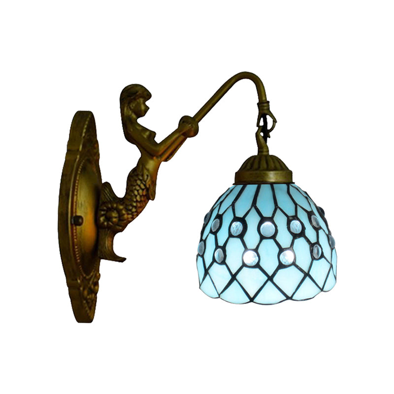 BowLift | Vintage Dome Wall Lamp Combined Glass One Light Mini Wall Lamp in Brass