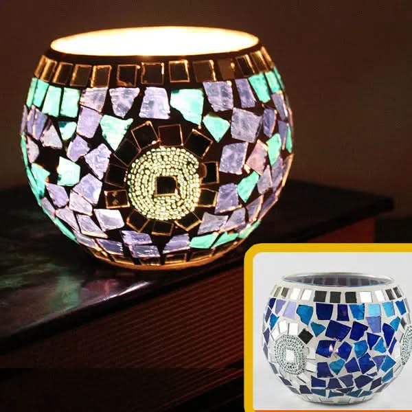 BowLift | Mosaic Glass Candle Holder for Home Decor