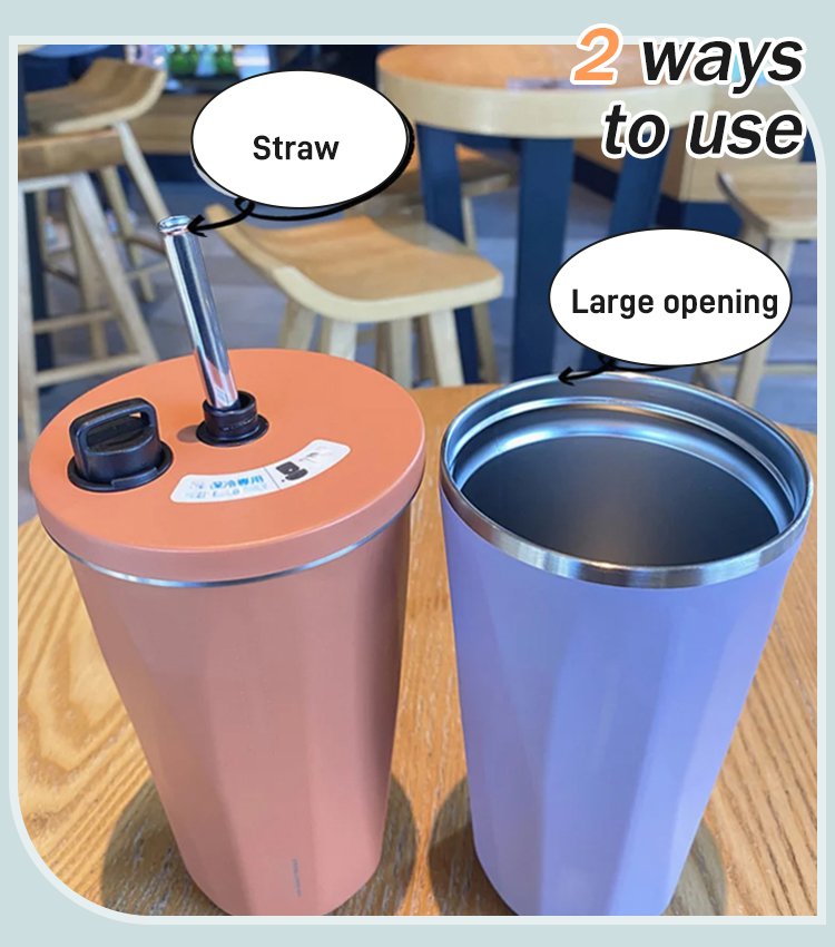 BowLift | Cup with collapsible straw