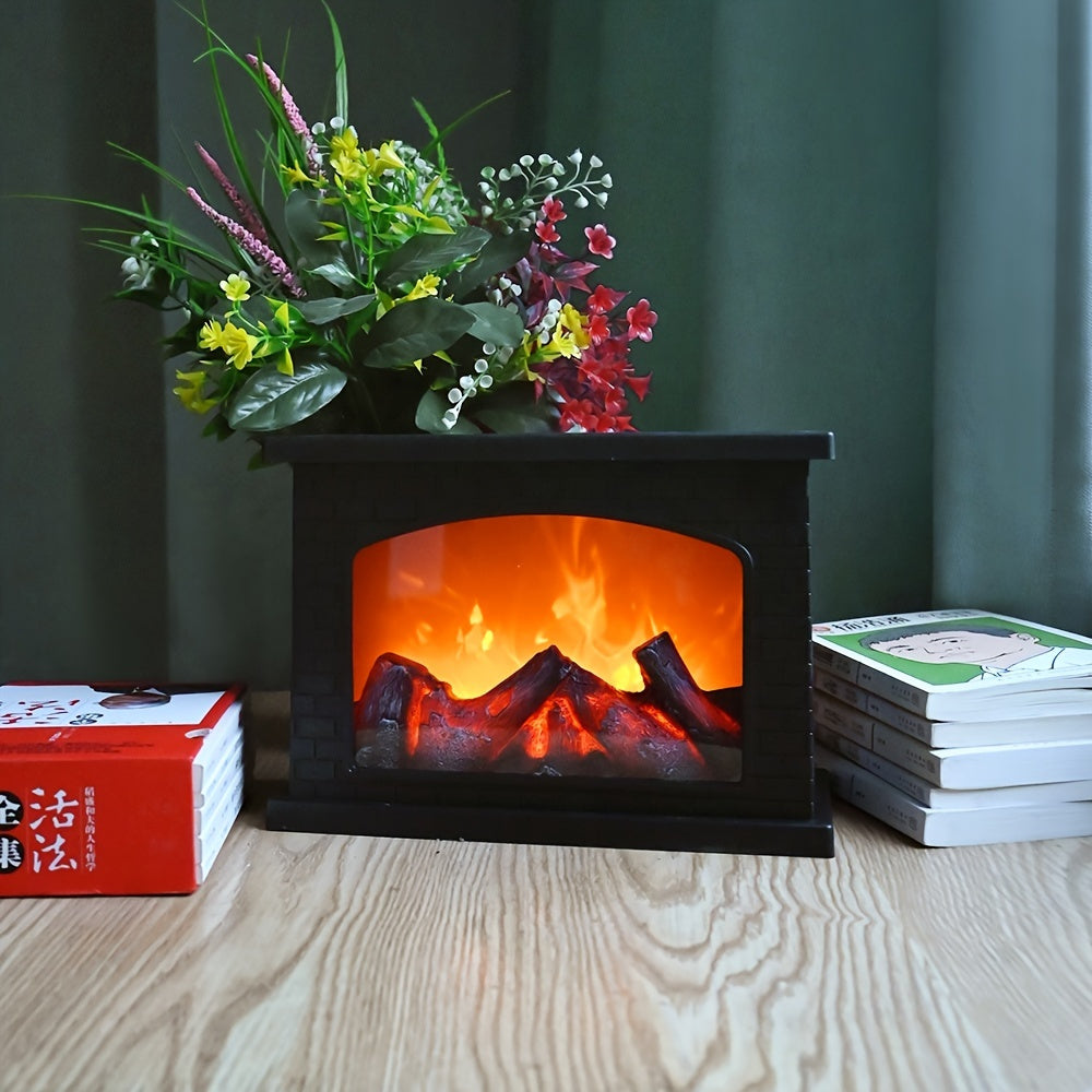 BowLift | Cozy rectangular fireplace lantern stove lamp - Realistic simulation flame lights