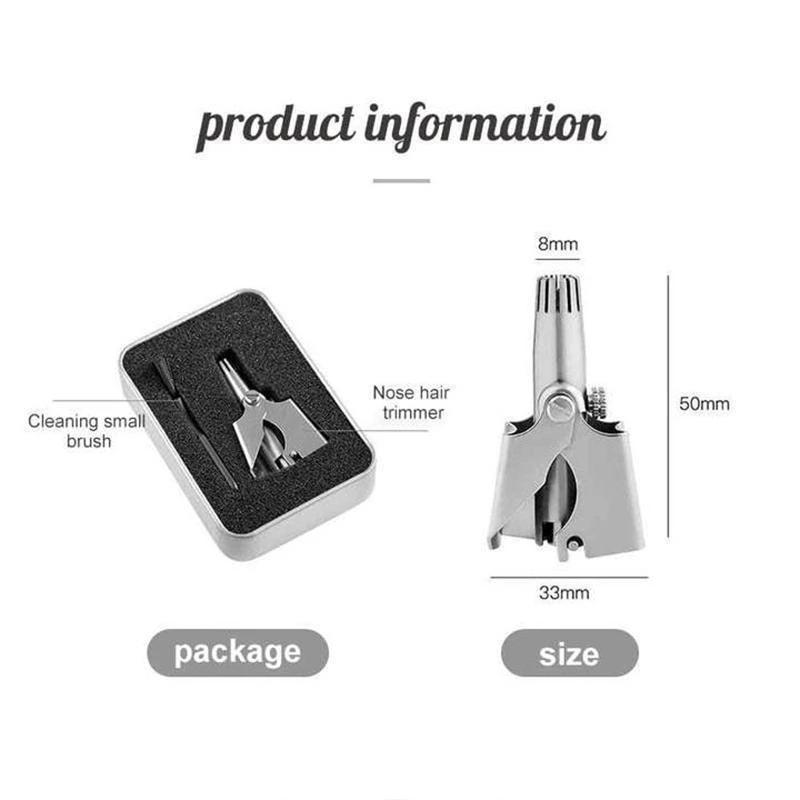 BowLift | Safe Touch Stainless Steel Nose Hair Trimmer