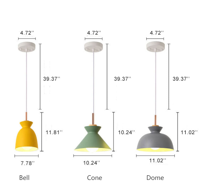 BowLift | AuroraLite Nordic Pendant Light | Metal Design | 1-Light | Modern Color Options