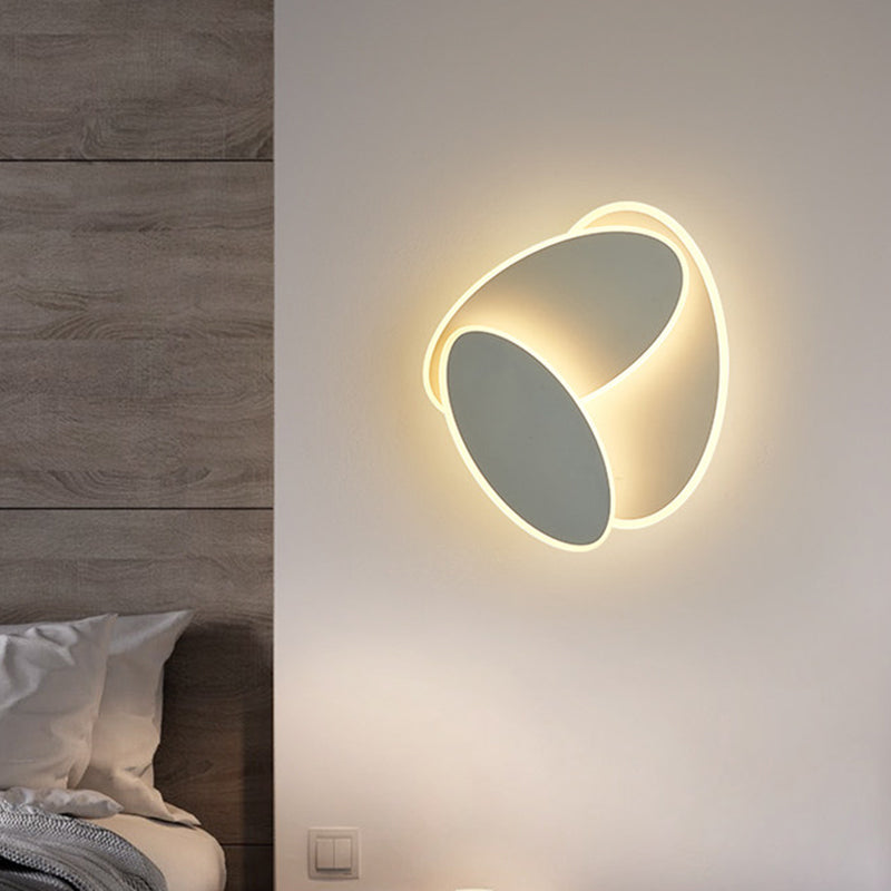 BowLift | Black/White Round Rotatable Wall Mount Lighting Modernist LED Acrylic Wall Light Fixture in Warm/White Light