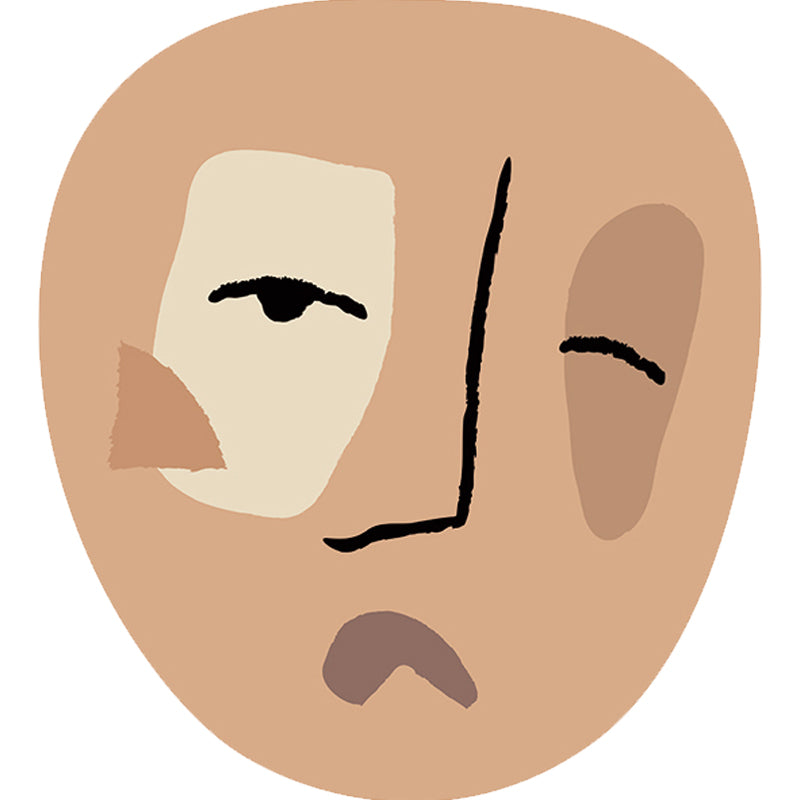 BowLift | Brown irregular bedroom rug novelty abstract painting pattern area rug polyester pet-friendly rug