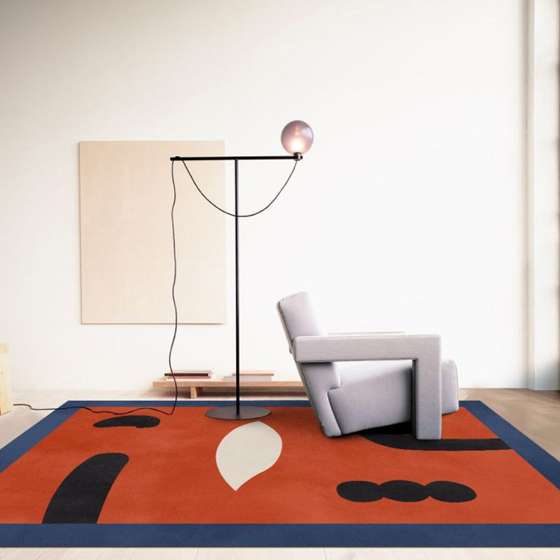 BowLift | Contemporary Abstract Area Rug Multicolor Polyester Washable Dog and Cat Friendly Carpet for Living Room