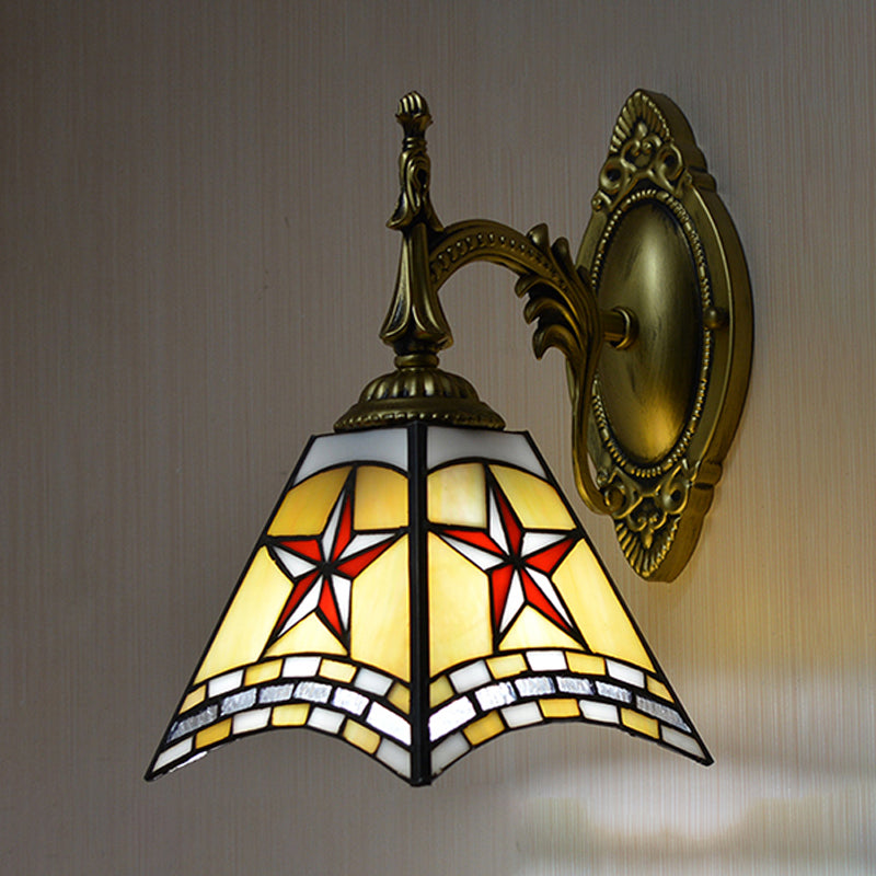 BowLift | 1 Light Wall Lighting Joined Glass Handmade Mission Wall Lamp for Hallway