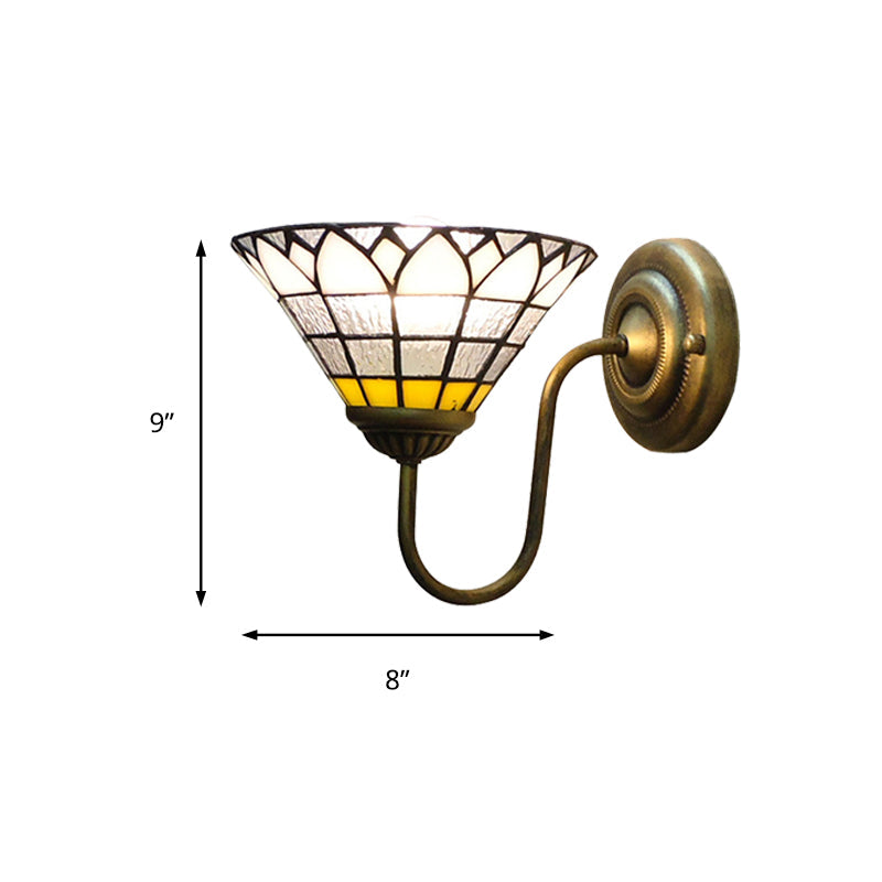 BowLift | 1 head wall light fixture Baroque lotus clear dimple glass wall lamp for corridor