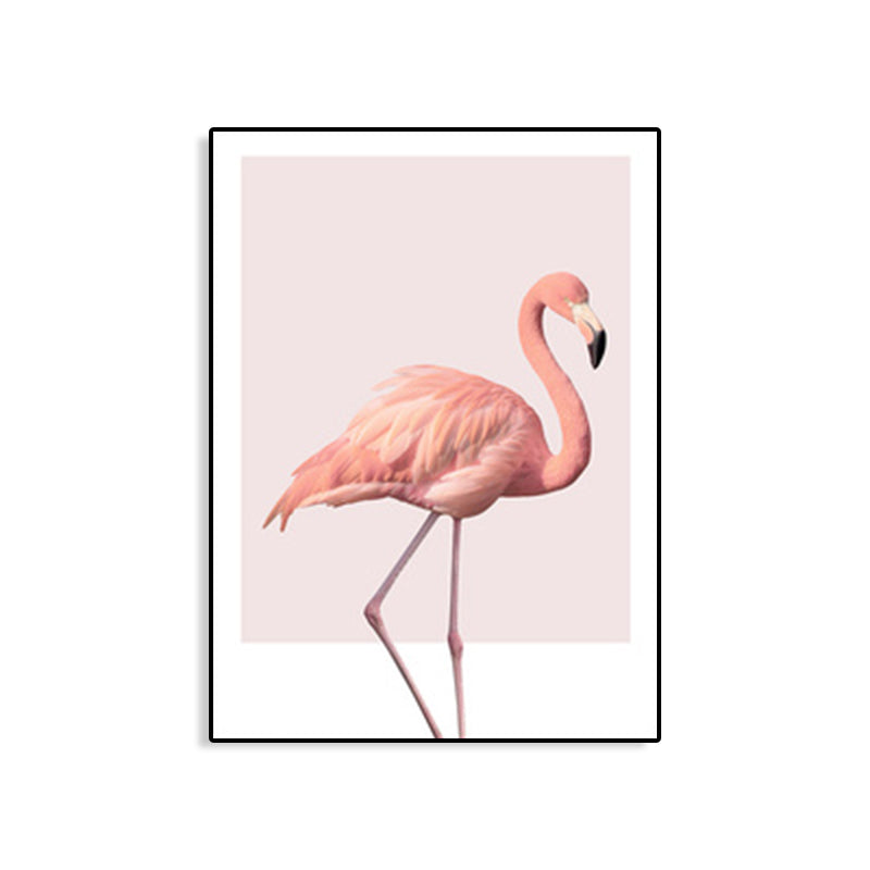 BowLift | Pink Flamingo Canvas Art Woven Tropical Girls Bedroom Wall Decor, Multiple Sizes