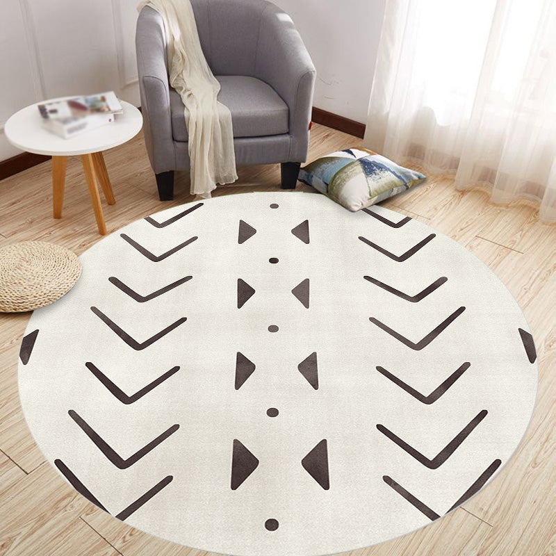 BowLift | Geometric and striped pattern carpet polyester modern carpet washable non-slip pet-friendly carpet for the living room
