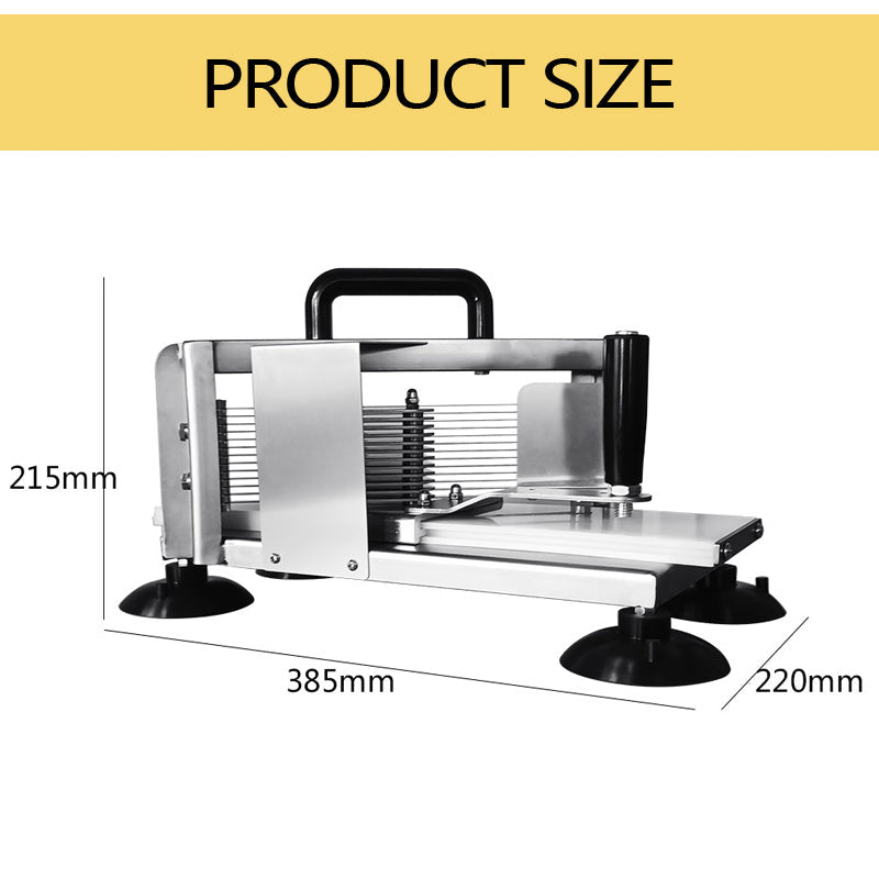 BowLift | 1/4" Stainless Steel Commercial Tomato Slicer Manual Fruits Vegetables Cutter Slicer Machine