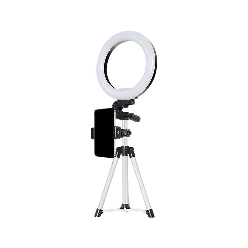 BowLift | Circle Metallic Vanity Lighting Modern Style Black USB LED Fill Flash Light with Tripod Design