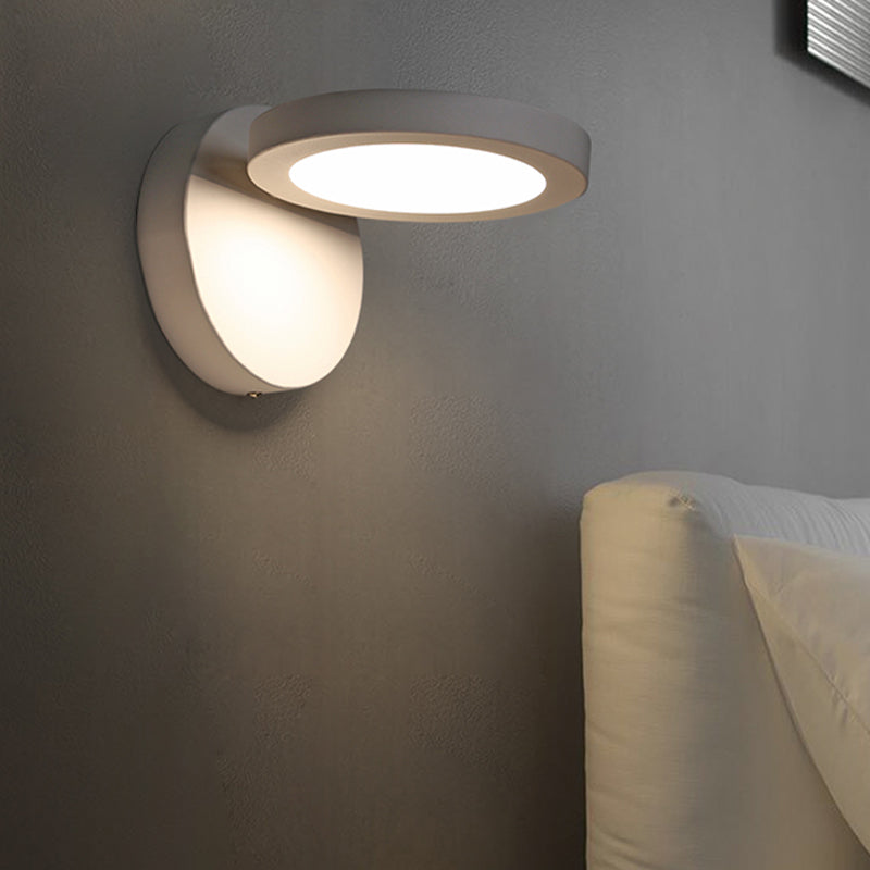 BowLift | Acrylic Rotating Lens Wall Light Simplicity White/Black LED Wall Lights Fixture in Warm/White Light