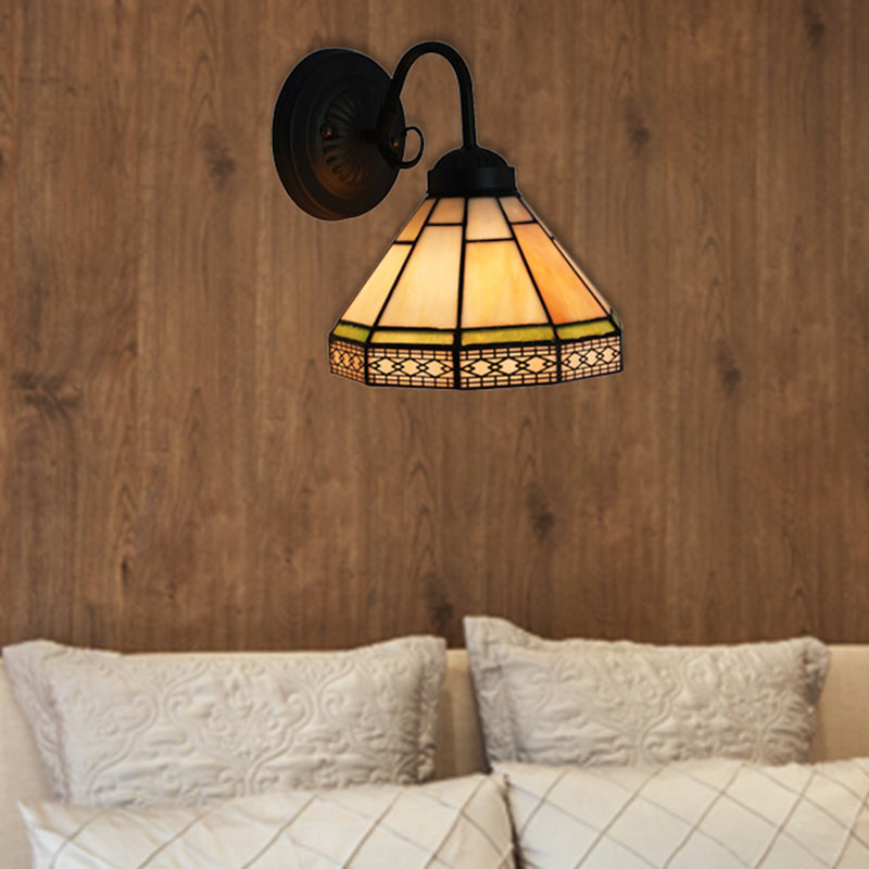 BowLift | Geometric Wall Lamp Lighting Traditional 1 Light Tempered Glass Wall Lamp for Dining Room