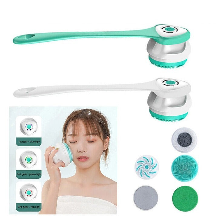 BowLift | Electric Shower Brush | Rotating Exfoliating Body Cleaner | Long Handle & Massage Function | ScrubEase