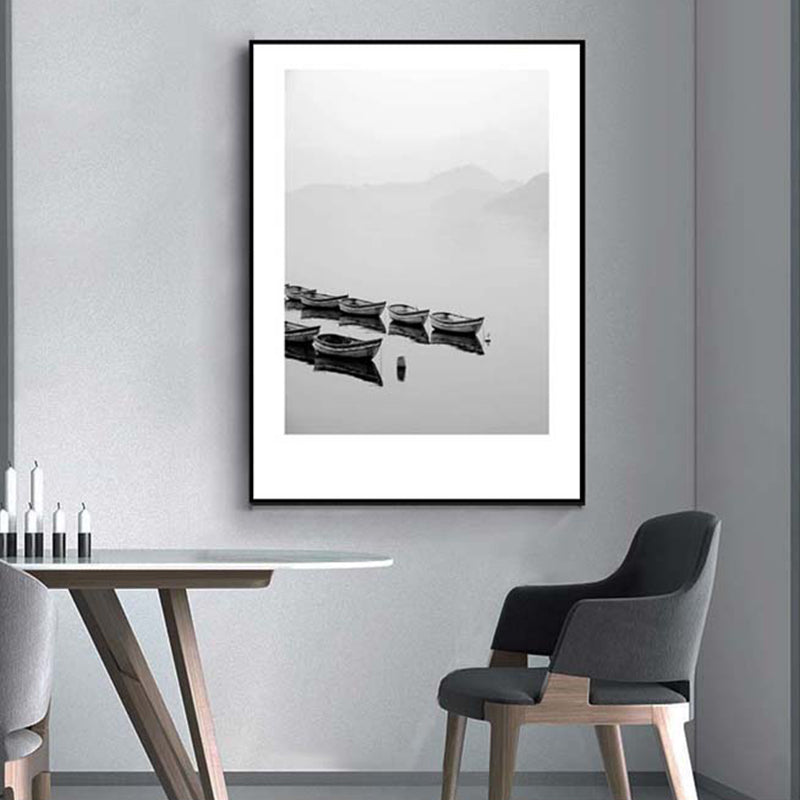 BowLift | Gray Tropical Canvas Wall Art Photography Landscape Print Wall Decor for the Dining Room
