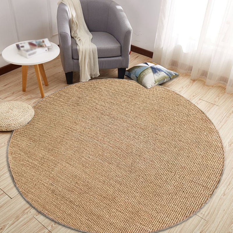 BowLift | Brown Living Room Rug Rustic Solid Color Carpet Sisal Pet Friendly Non-Slip Washable Area Rug for Decoration