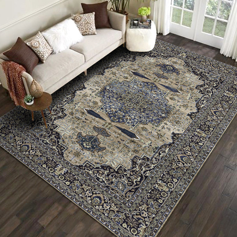 BowLift | Shabby Chic Floral Pattern Rug Multi-Color Polyester Rug Non-Slip Back Washable Pet-Friendly Flooring for Home
