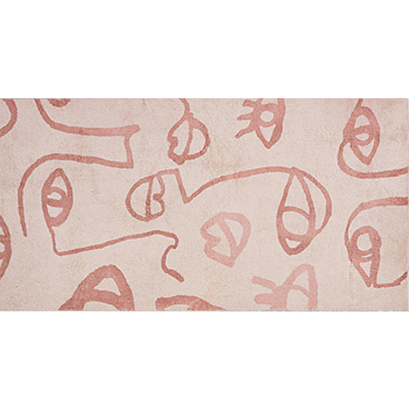 BowLift | Creative Abstract Carpet Red and Pink Modernism Carpet Polyester Pet Friendly Washable Non-Slip Area Rug for Bedroom