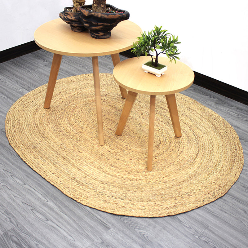 BowLift | Country Solid Color Carpet Beige and Yellow Jute Carpet Non-Slip Pet-Friendly Washable Area Rug for Study