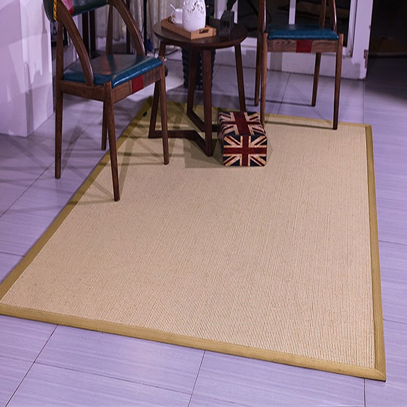 BowLift | Brown Solid Color Rug Sisal Country Rug Pet Friendly Washable Non-Slip Rug for Bedroom