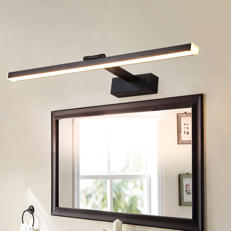 BowLift | Black sleek vanity lighting ideas modern style LED metallic wall-mounted light in warm/white light