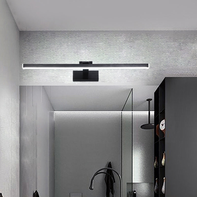 BowLift | Black sleek vanity lighting ideas modern style LED metallic wall-mounted light in warm/white light