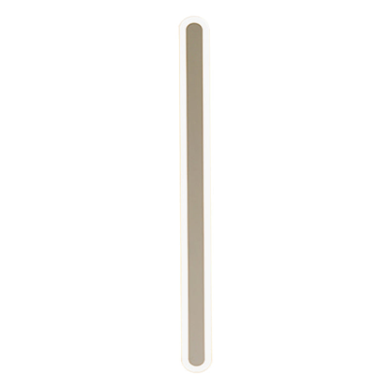 BowLift | White elongated wall-mounted lamp Modernism LED acrylic wall light lighting in warm/white light